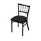 Holland Bar Stool Co 610 Contessa 18" Chair with Black Wrinkle Finish and Canter Espresso Seat 61018BW003 - alternate 1